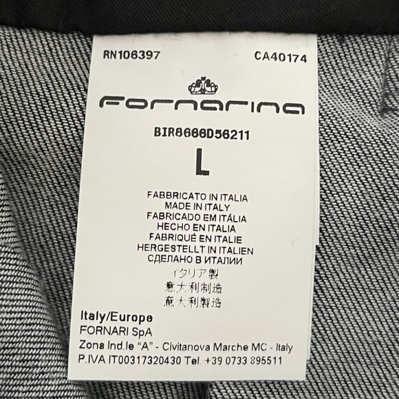 NWT - Fornarina Cleo Dress - Coated Denim Mini Dress - L best fits M/L 8-10 US - Picture 9 of 9